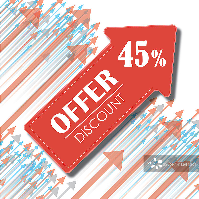 45%折扣矢量插画图片素材
