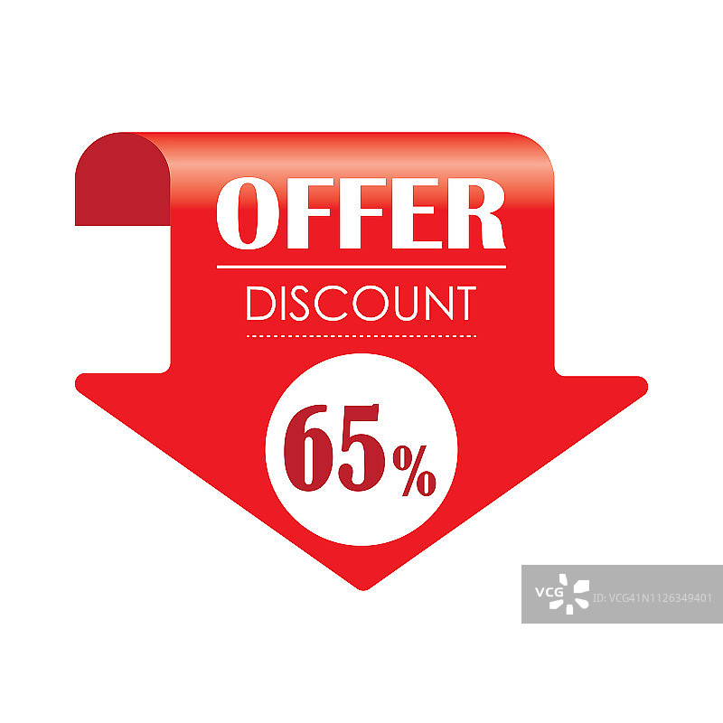 65%折扣矢量插图图片素材