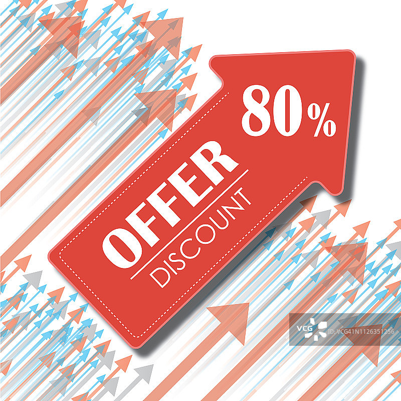 80%折扣矢量插画图片素材