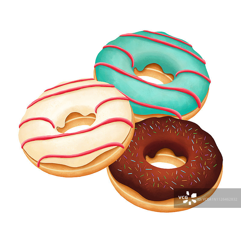 彩色甜甜圈图片素材