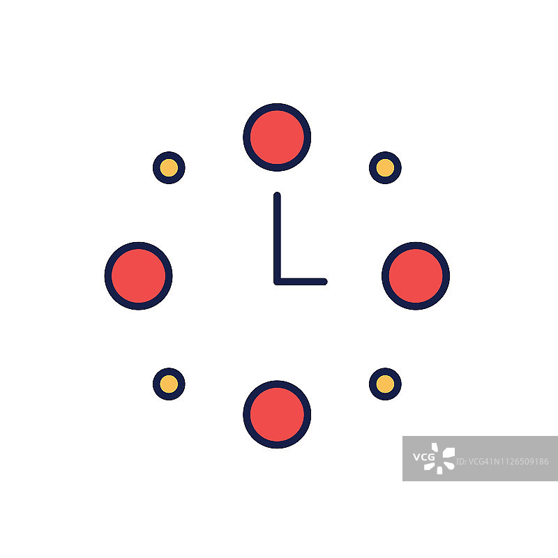 时钟表面-细线时间图标图片素材