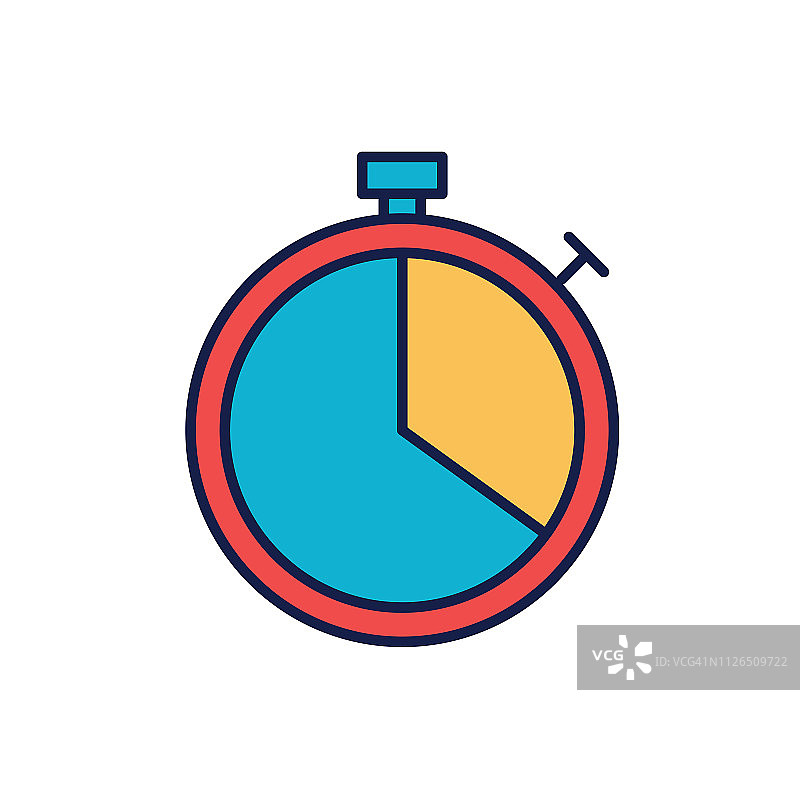 细线时间秒表图标图片素材