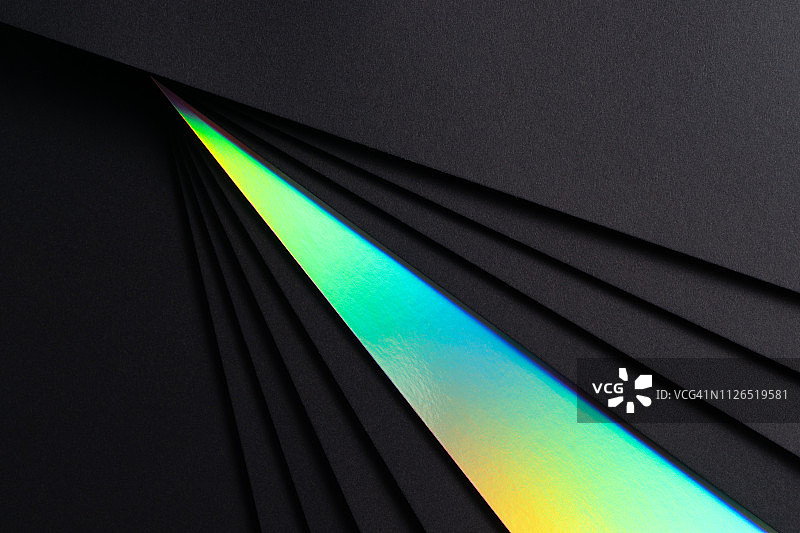 黑色纸张上的全息纸图片素材