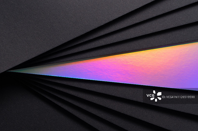 黑色纸张上的全息纸图片素材