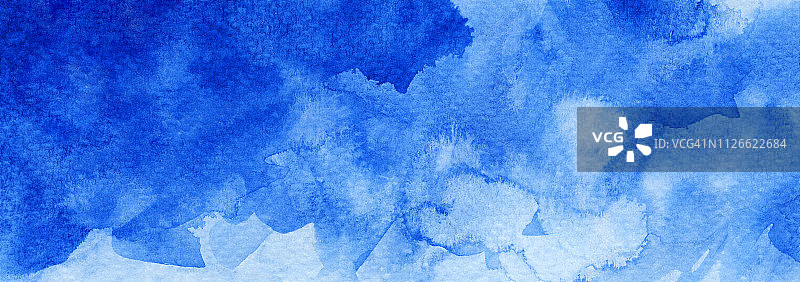 抽象水彩蓝色蔚蓝色绿松石色纹理背景banner图片素材