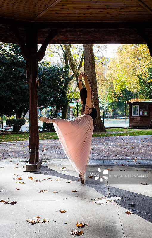 公园里的芭蕾舞者图片素材