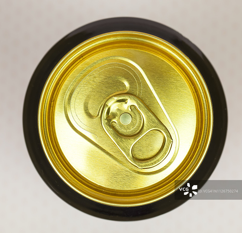 铝制饮料罐顶部图片素材