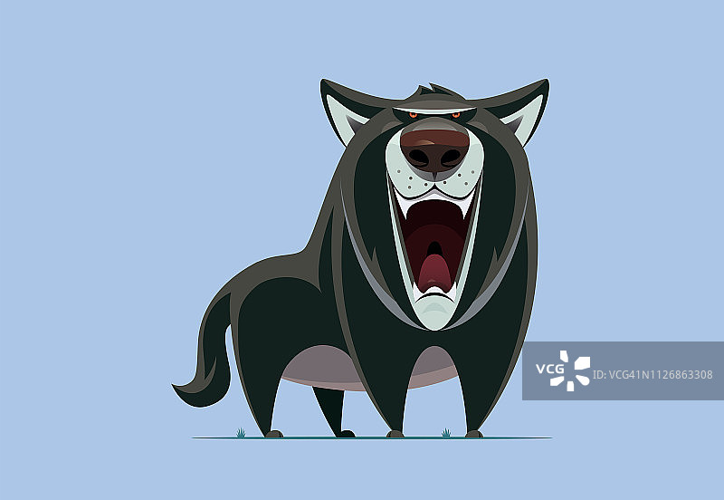 愤怒的狼角色图片素材