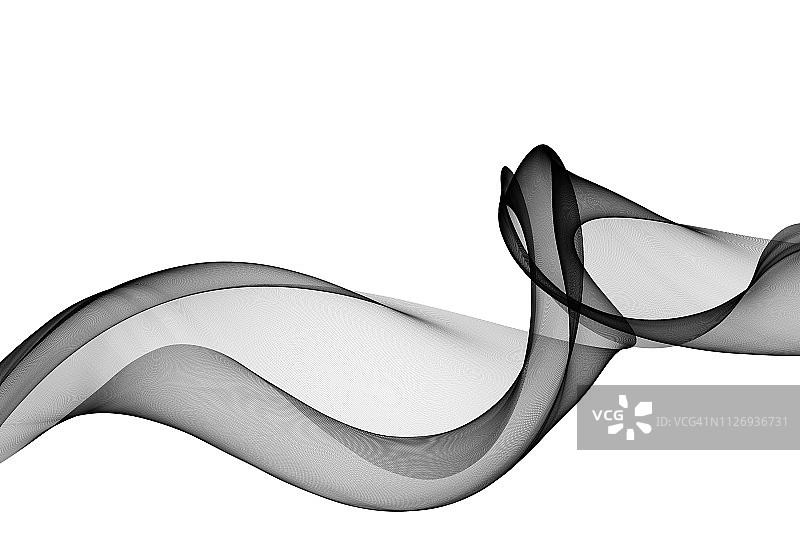 白色背景上的抽象黑色波浪图片素材