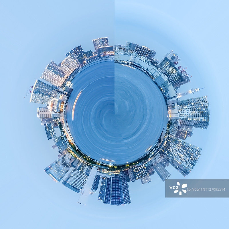 东京湾滨水区夜景图片素材