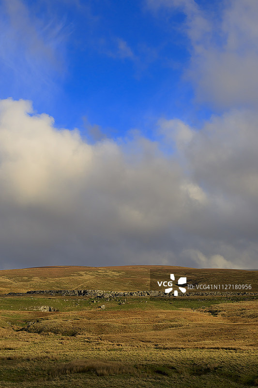 北约克郡里布尔黑德的石灰岩路面图片素材