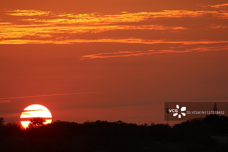 莫桑比克海峡日落，印度洋海岸图片素材