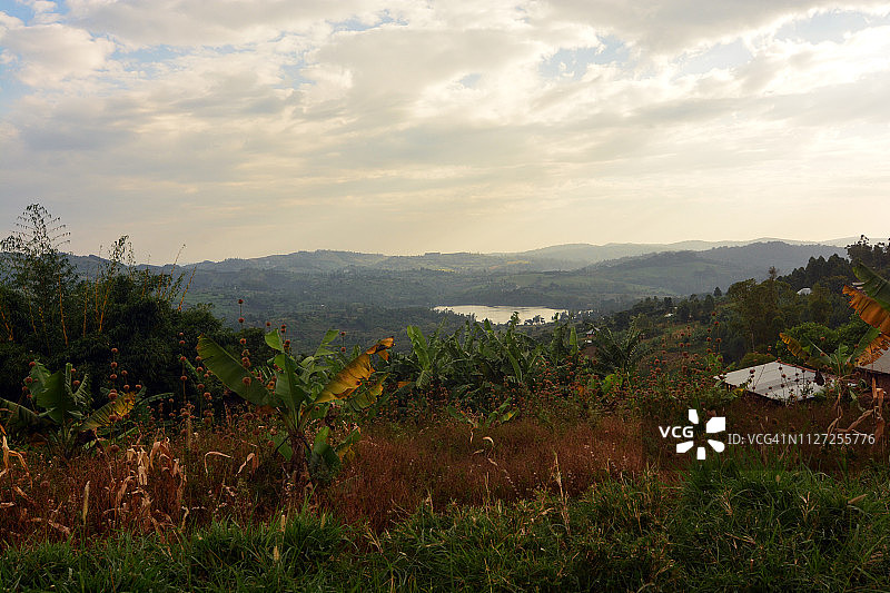 火山口湖风光图片素材