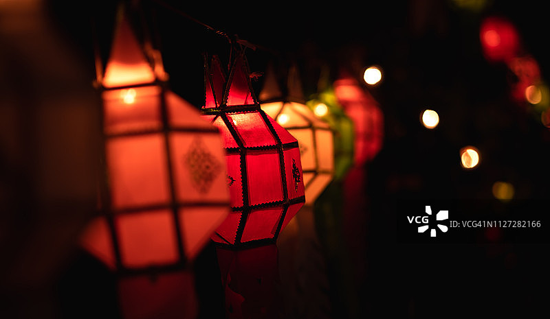 中国新年 illuminated 灯笼图片素材