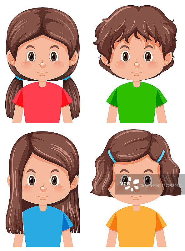 深棕发色女性角色套装图片素材