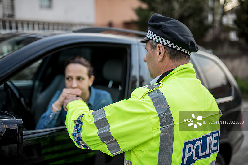 交通酒精检测图片素材