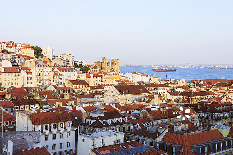 里斯本拜萨区鸟瞰图图片素材
