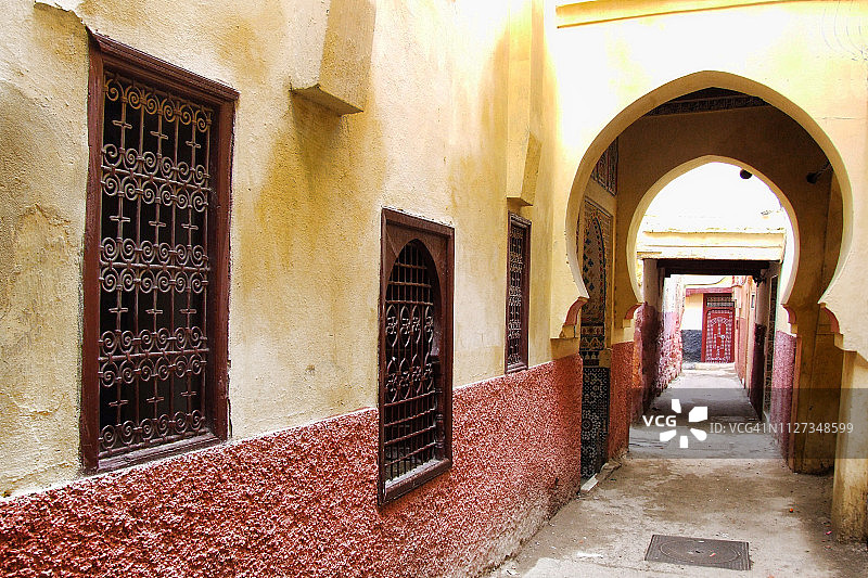 摩洛哥梅克内斯老麦地那的传统建筑图片素材