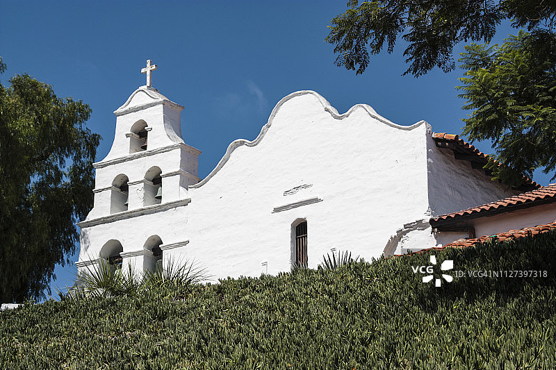 圣地亚哥传教区钟楼图片素材