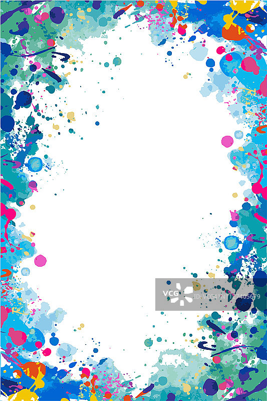飞溅边框矢量图图片素材