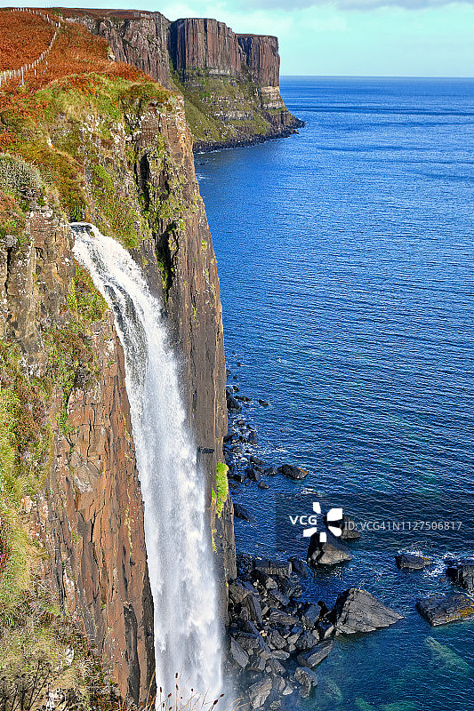 苏格兰斯凯岛裙岩瀑布图片素材