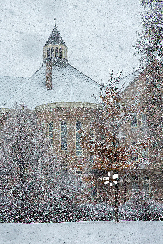 利特尔顿的降雪图片素材