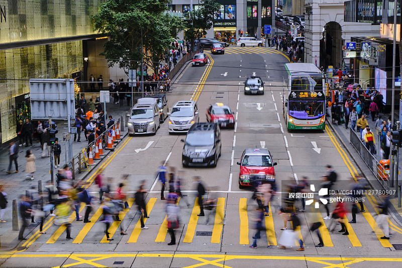 中国香港：德辅道中图片素材
