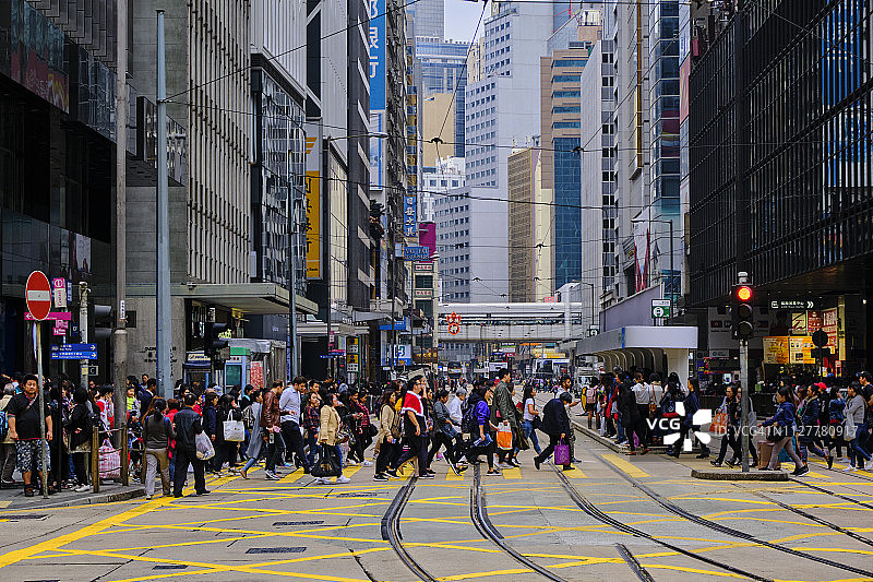 中国香港：德辅道中图片素材