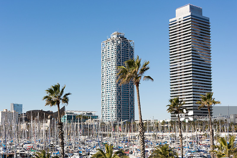 巴塞罗那奥林匹克港图片素材