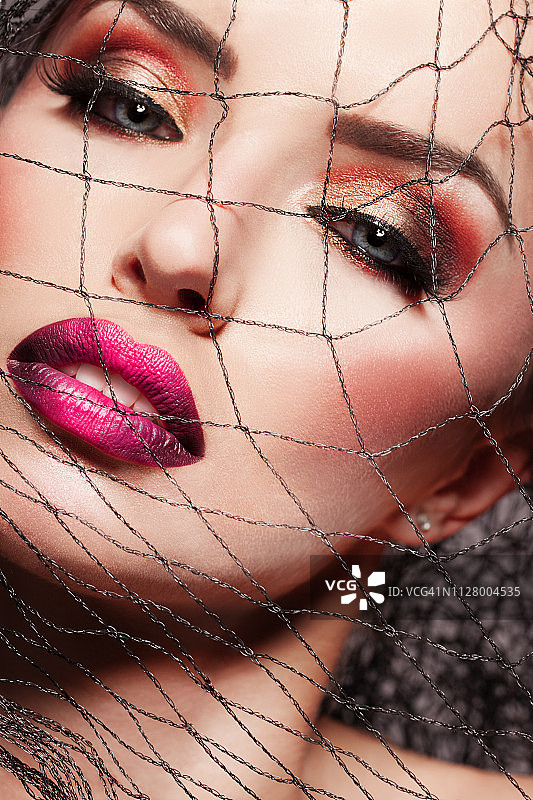 创意妆容美女特写图片素材