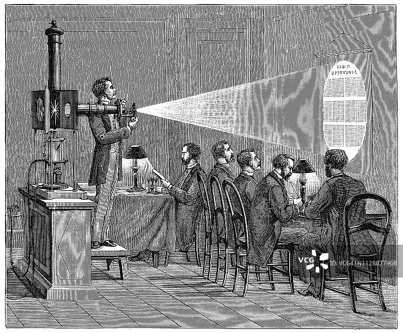 巴黎围城期间微缩胶片通信的首次应用-19世纪图片素材