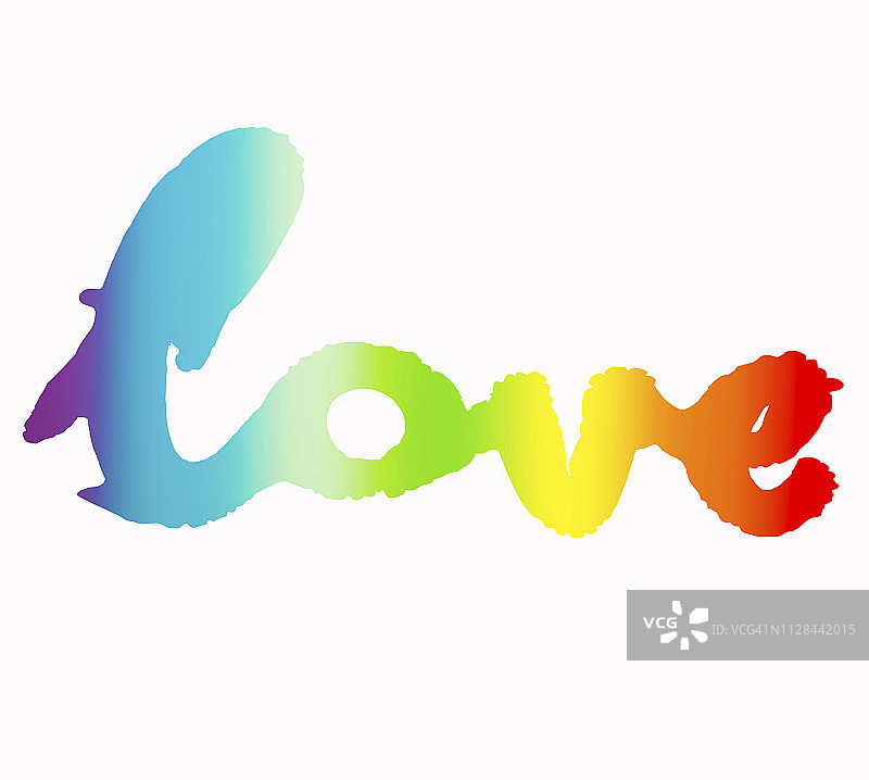 情人节装饰：彩虹LOVE字样图片素材