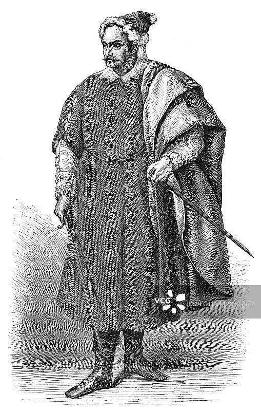 迭戈·委拉斯开兹的《巴巴罗萨弄臣》- 17世纪图片素材