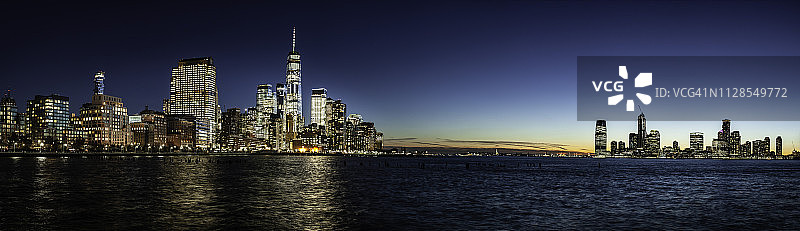 哈德逊河全景图片素材