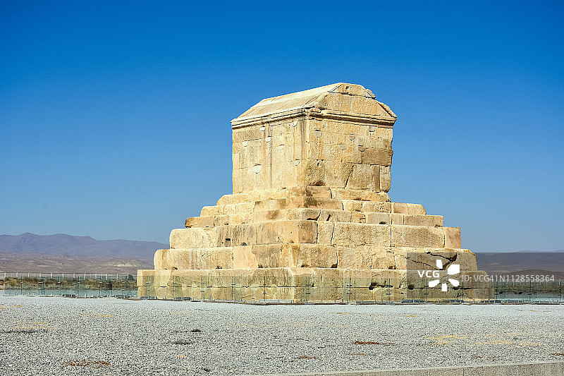 居鲁士大帝在伊朗帕萨尔加德的陵墓，联合国教科文组织遗产图片素材