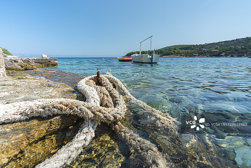 科尔丘拉岛的坦卡拉卡海湾，克罗地亚图片素材
