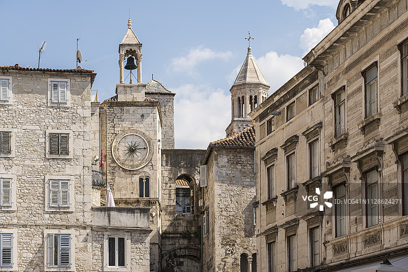 克罗地亚斯普利特老城区一览图片素材