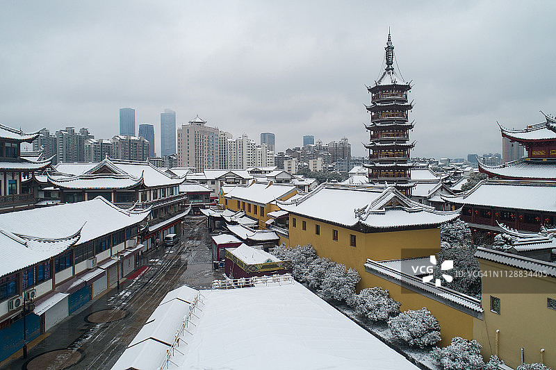雪后南禅寺图片素材