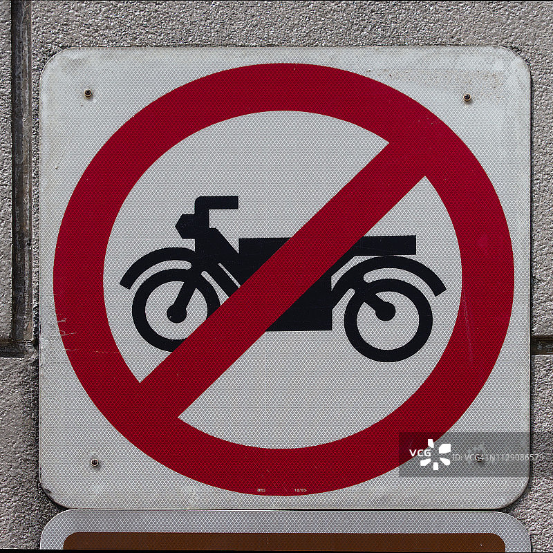 禁止摩托车标志墙面图片素材