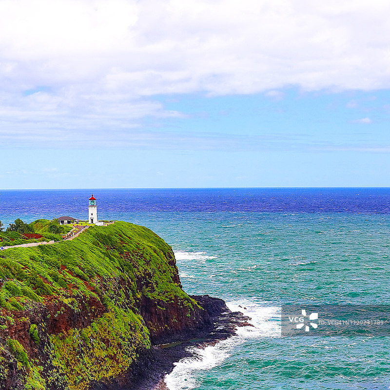 基拉韦厄灯塔，夏威夷考艾岛图片素材