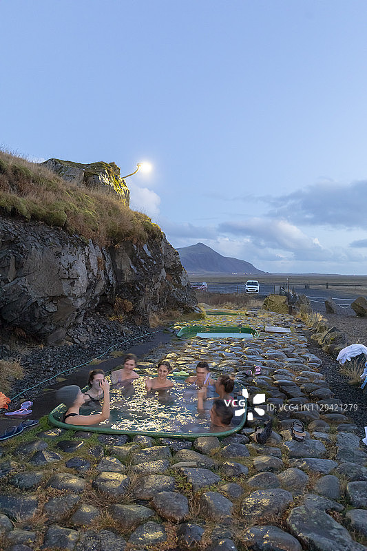 冰岛的温泉点图片素材