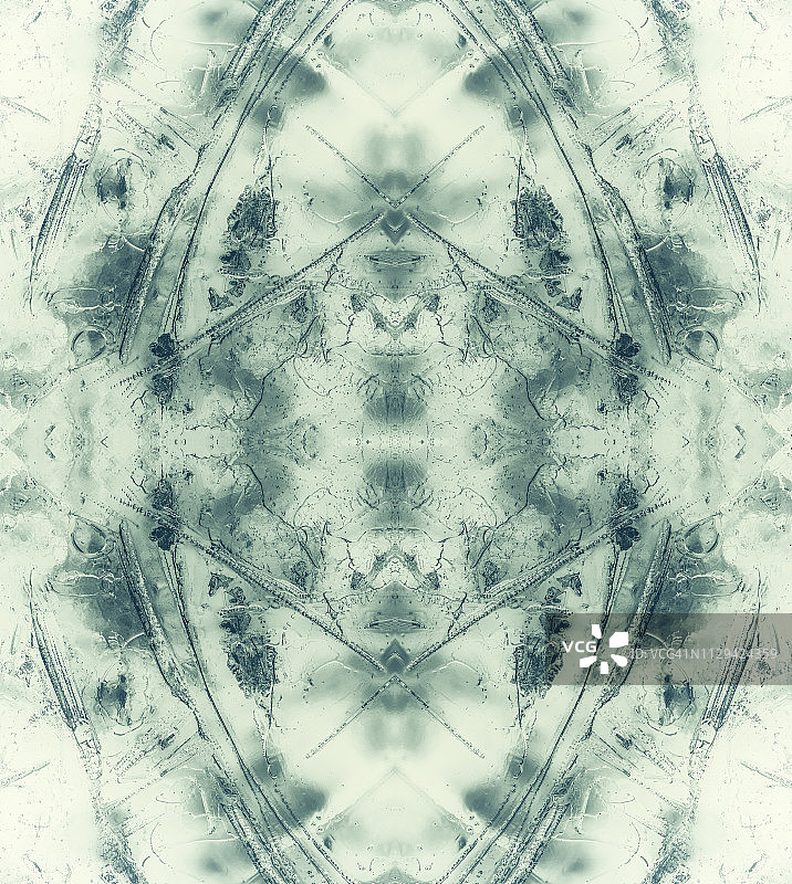 灰色和淡绿色背景上的裂冰纹理图片素材