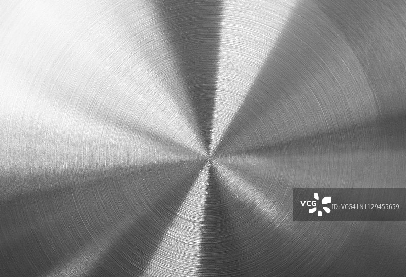 全新不锈钢锅表面的特写镜头图片素材