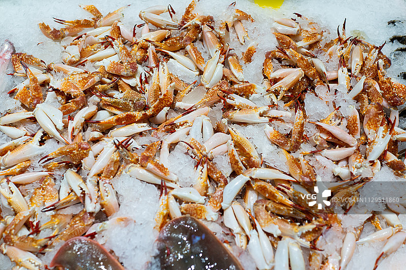 餐厅出售的蟹腿图片素材