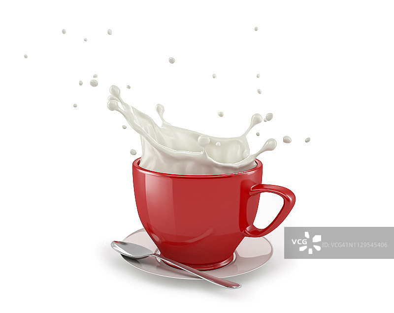 牛奶飞溅杯插画图片素材