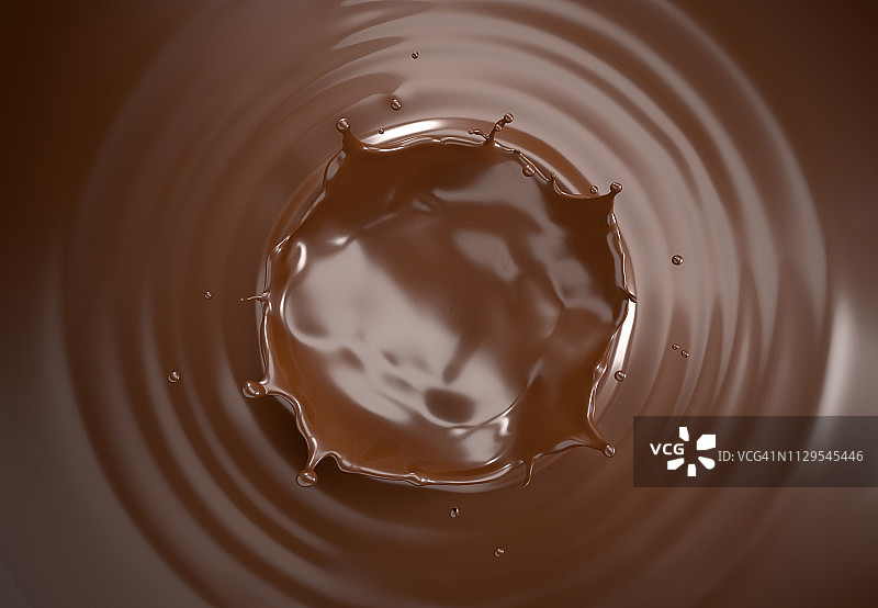 液态巧克力皇冠飞溅插图图片素材