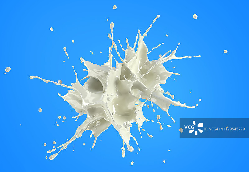 抽象牛奶飞溅插画图片素材