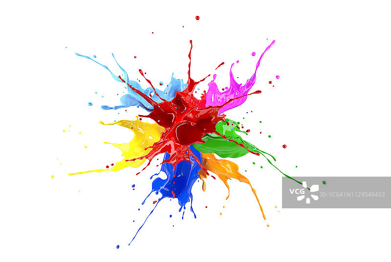 彩色油漆爆炸插图图片素材