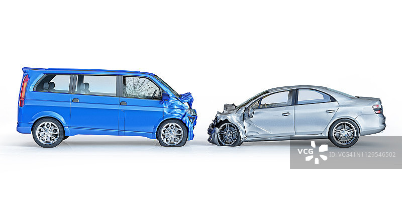 两辆汽车相撞事故插图图片素材