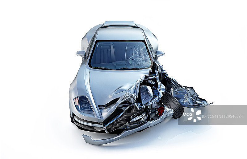 车祸损坏插图图片素材